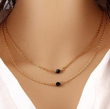 New fashion trendy jewelry copper choker multi layer necklace
