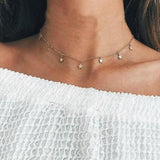 New fashion trendy jewelry copper choker multi layer necklace