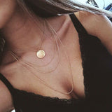 New fashion trendy jewelry copper choker multi layer necklace