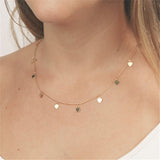 Gold Silver Star Heart Necklace