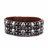 Men Stylish Wide Leather Bracelet