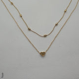 Gold Silver Star Heart Necklace