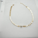 Gold Silver Star Heart Necklace