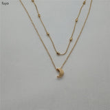 Gold Silver Star Heart Necklace