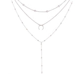 Long Tassel Moon Choker Necklace