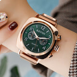 Square Women Watch Magnetic Stainless Steel