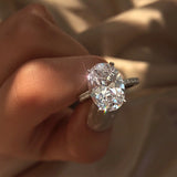 FNIO Luxury Female Crystal White Zircon Stone Ring