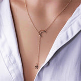 New Fashion Star Hollow Moon Pendant Chains Necklaces