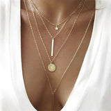 FAMSHIN Fashion Multiple Layers Cross Necklaces