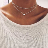FAMSHIN Fashion Multiple Layers Cross Necklaces