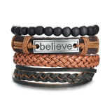Vintage Rope Braided Multilayer Leather Bracelet