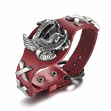 Men Stylish Wide Leather Bracelet