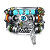 Vintage Rope Braided Multilayer Leather Bracelet