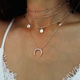 2019 Fashion Sequins Multi Layer long Necklaces