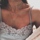 2019 Fashion Sequins Multi Layer long Necklaces
