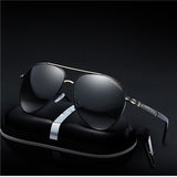Men Vintage Alloy Polarized Sunglasses