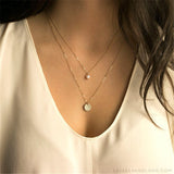 Fashion New Simulated Pearls Sequins and Beautiful Multilayer Long Necklaces