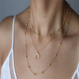 Fashion New Simulated Pearls Sequins and Beautiful Multilayer Long Necklaces