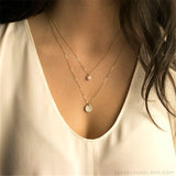 Fashion New Simulated Pearls Sequins and Beautiful Multilayer Long Necklaces