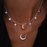 Star Moon Pendant Necklace