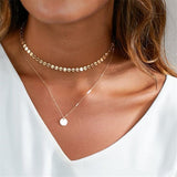 Fashion Three Layers of Shell Pendant Necklace