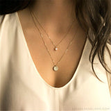 Fashion Three Layers of Shell Pendant Necklace