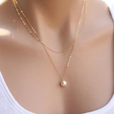 Fashion Three Layers of Shell Pendant Necklace