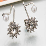 Fashion New Girl Crystal Flower Chain Ear Cuff Clip